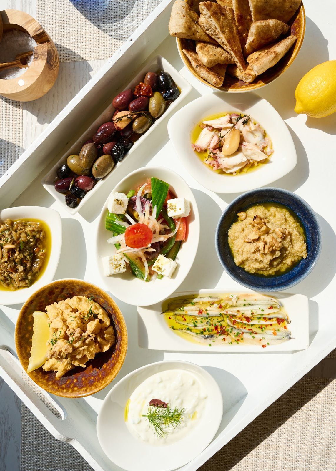 Ammos Greek restaurant Palm Jumeirah The Pointe Dubai souvlaki