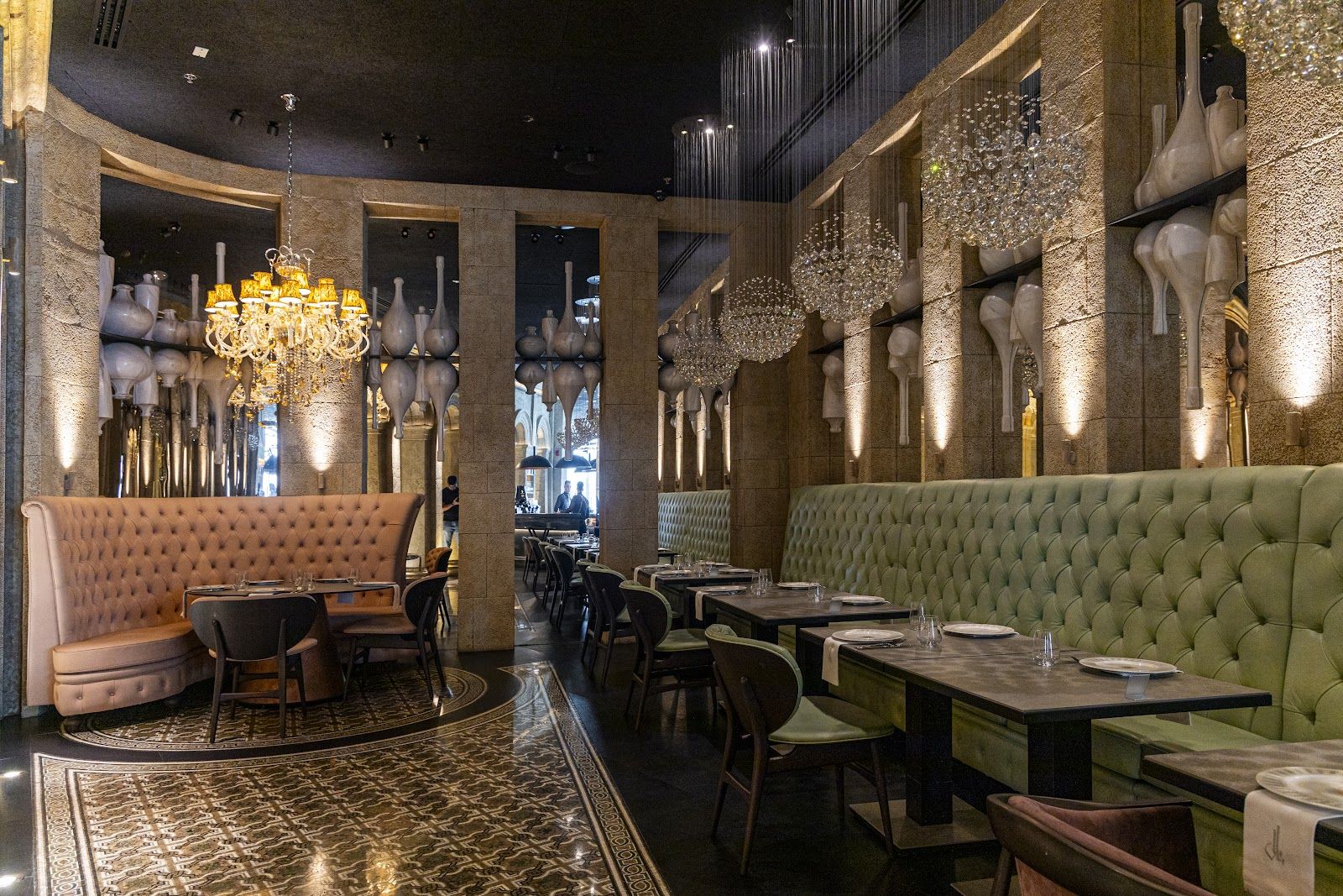 Babel Lebanese restaurant Dubai Mall fountain views
