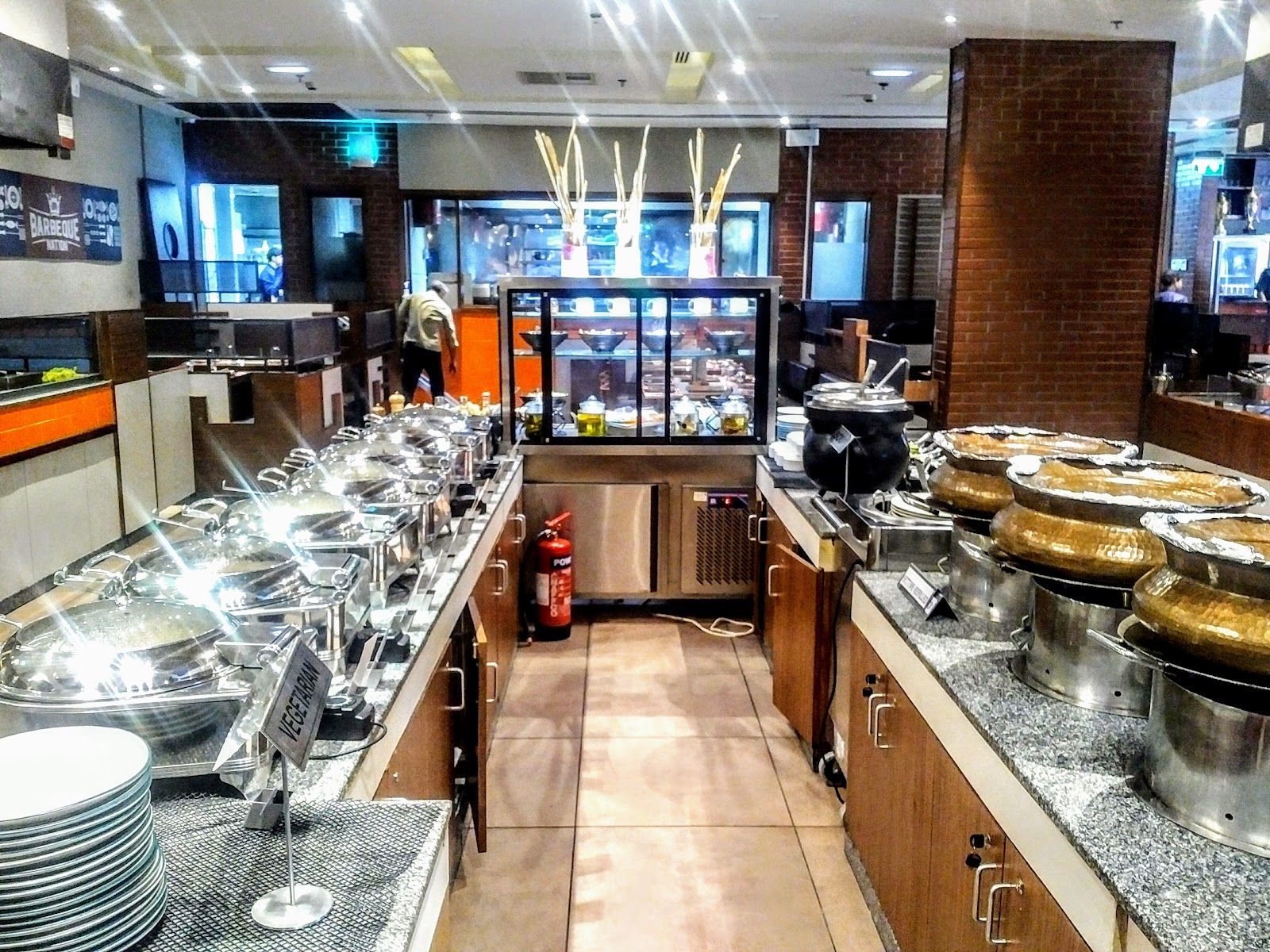 Barbeque Nation live grill table Indian restaurant Dubai