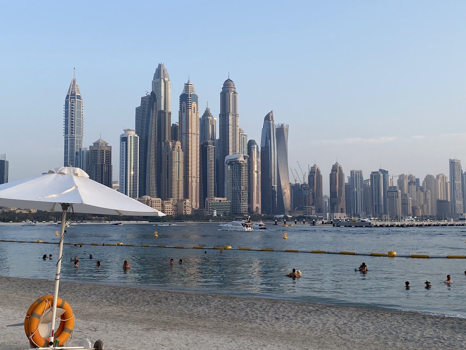 Beach by FIVE Dubai — the beach deck and pool by day