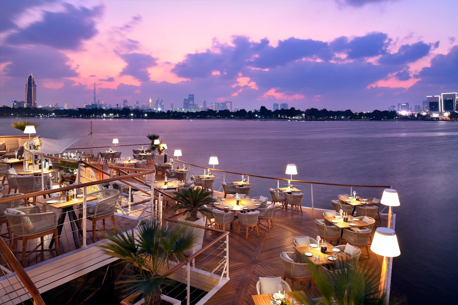 Boardwalk Dubai — the creekside deck over the water