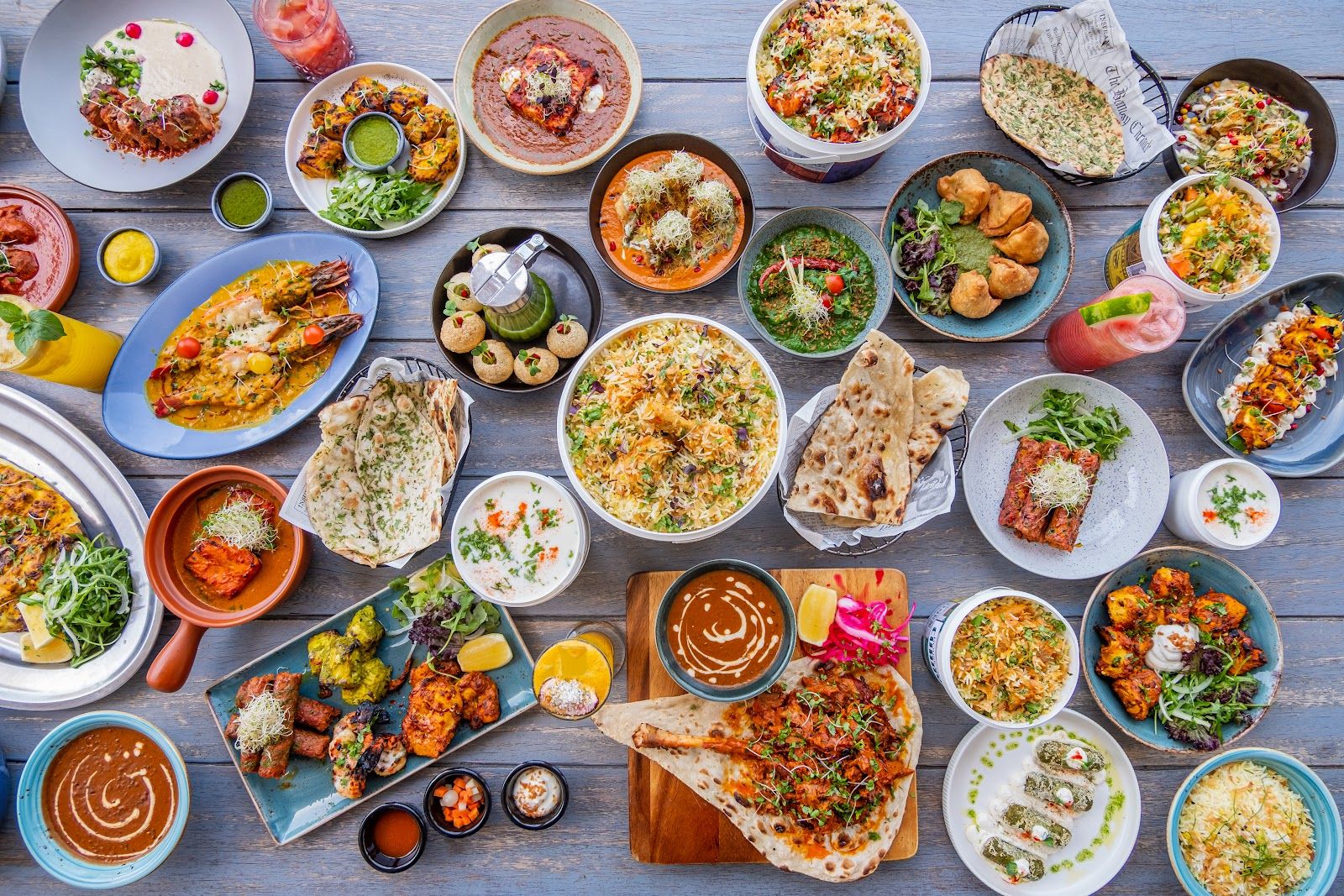Colourful Indian dishes vibrant spices