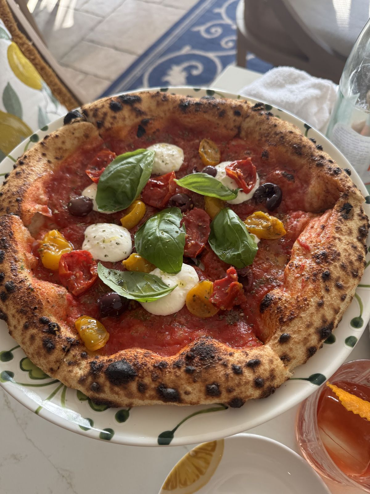 Cala Vista Dubai — the waterfront terrace and seafood pasta