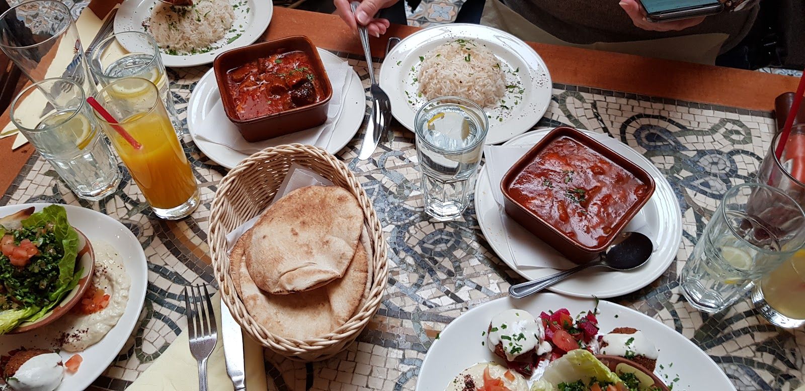 Cedar Tree Dubai — Cedar Tree hummus and mezze platter