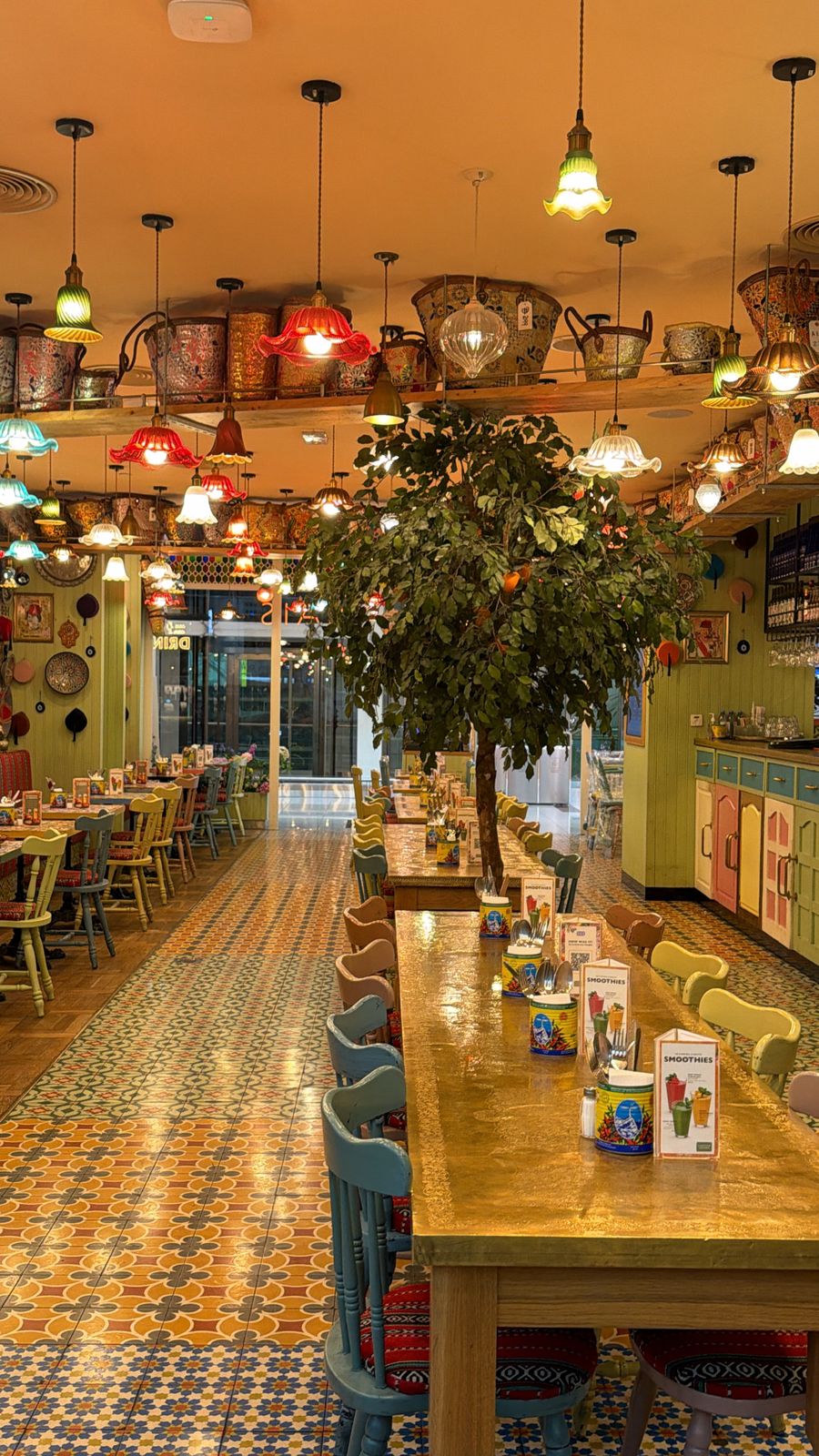 Comptoir Libanais Lebanese food Jumeirah colourful interior