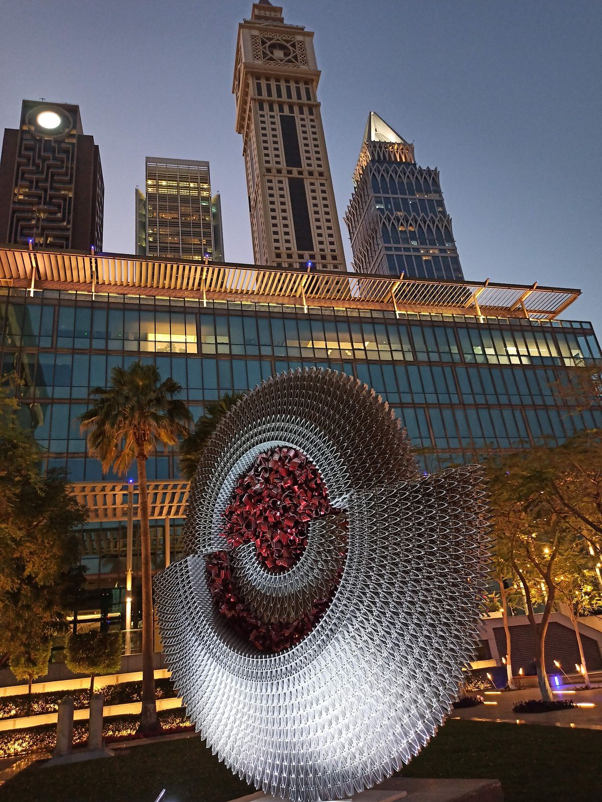 DIFC Dubai's financial centre with upscale restaurants and bars