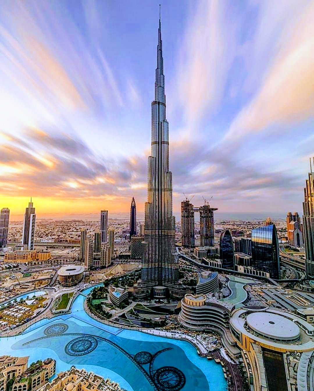 Dubai Fountain view from restaurant Downtown Dubai