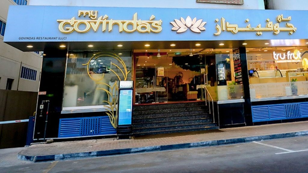 Govinda's vegetarian Indian restaurant Dubai — traditional Hare Krishna food in Bur Dubai