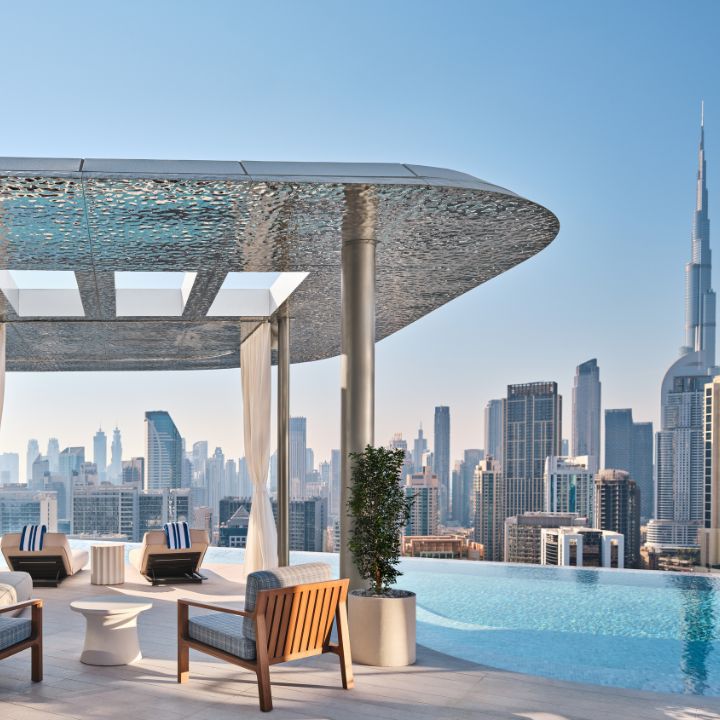 High Society Dubai — dining at Jean Imbert's rooftop restaurant at The Lana
