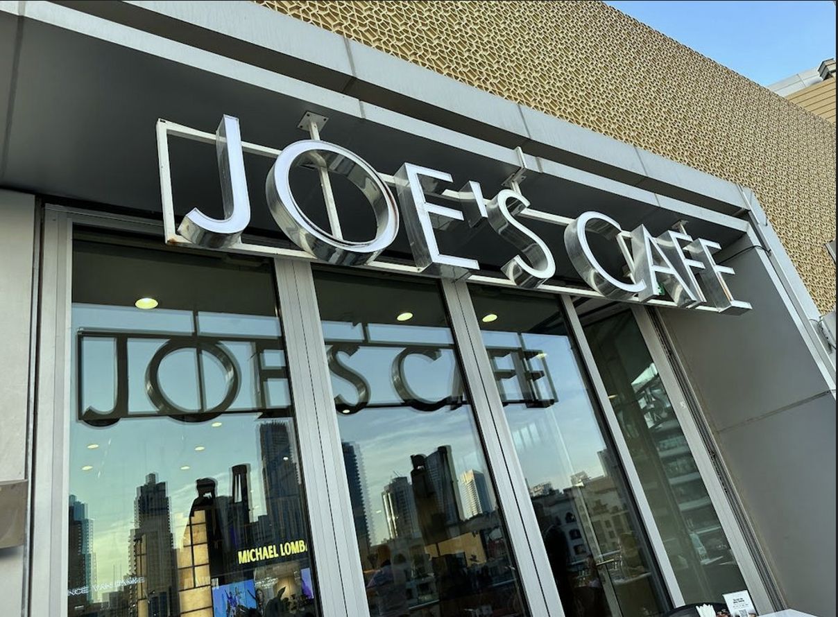 JOE's Cafe Dubai Mall Burj Khalifa view coffee