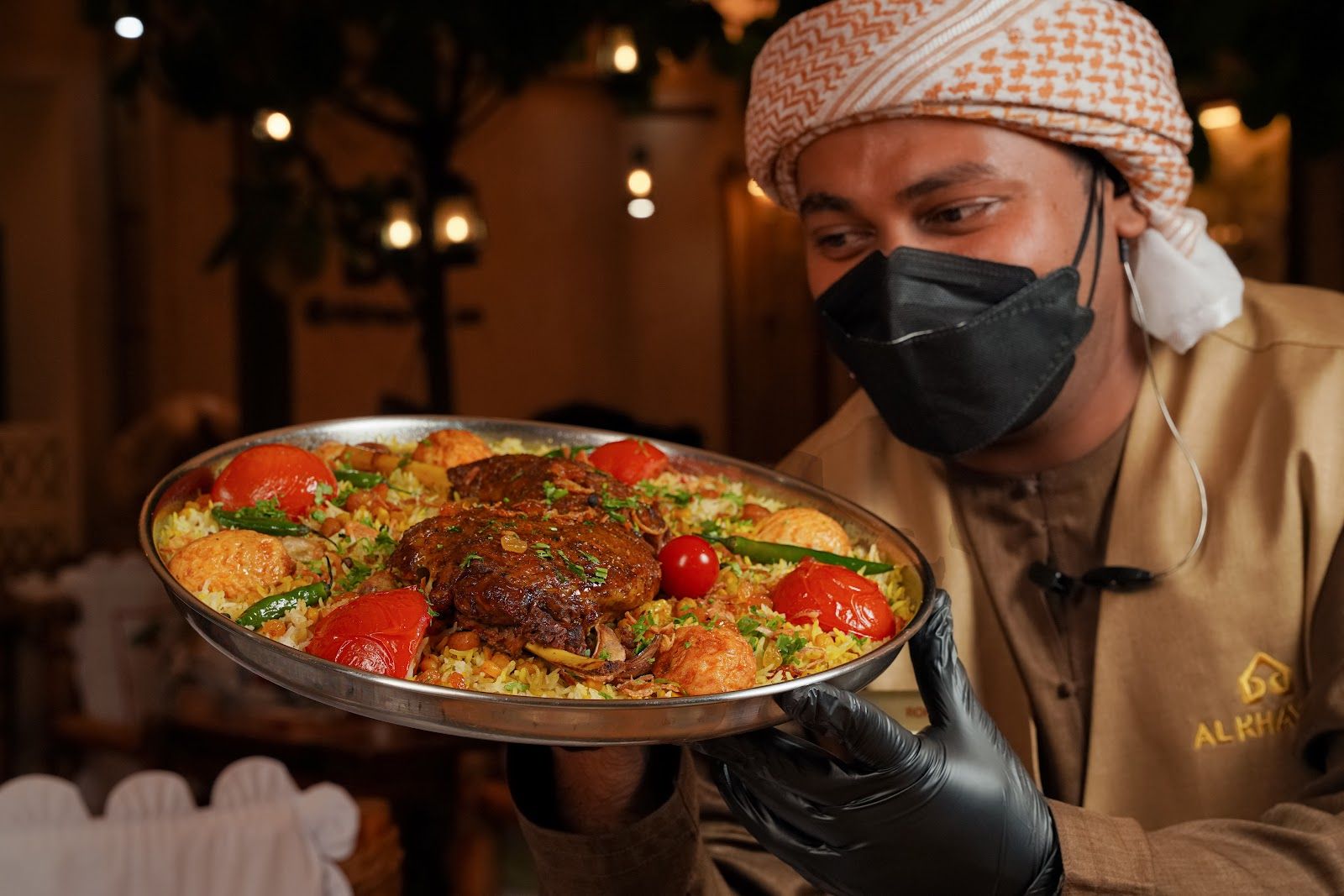 Gulf machboos rice platter