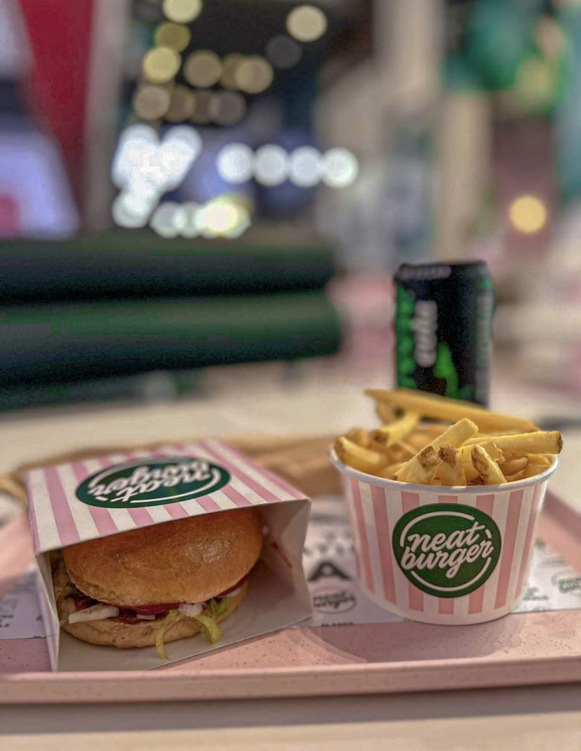 Neat Burger Dubai — plant-based burger and fries at the new Dubai outpost