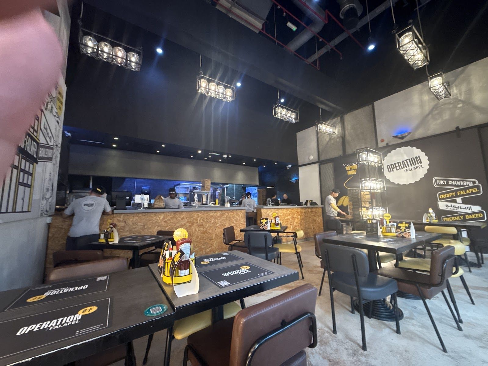 Operation Falafel Downtown Dubai — halal falafel and knafeh on the Boulevard