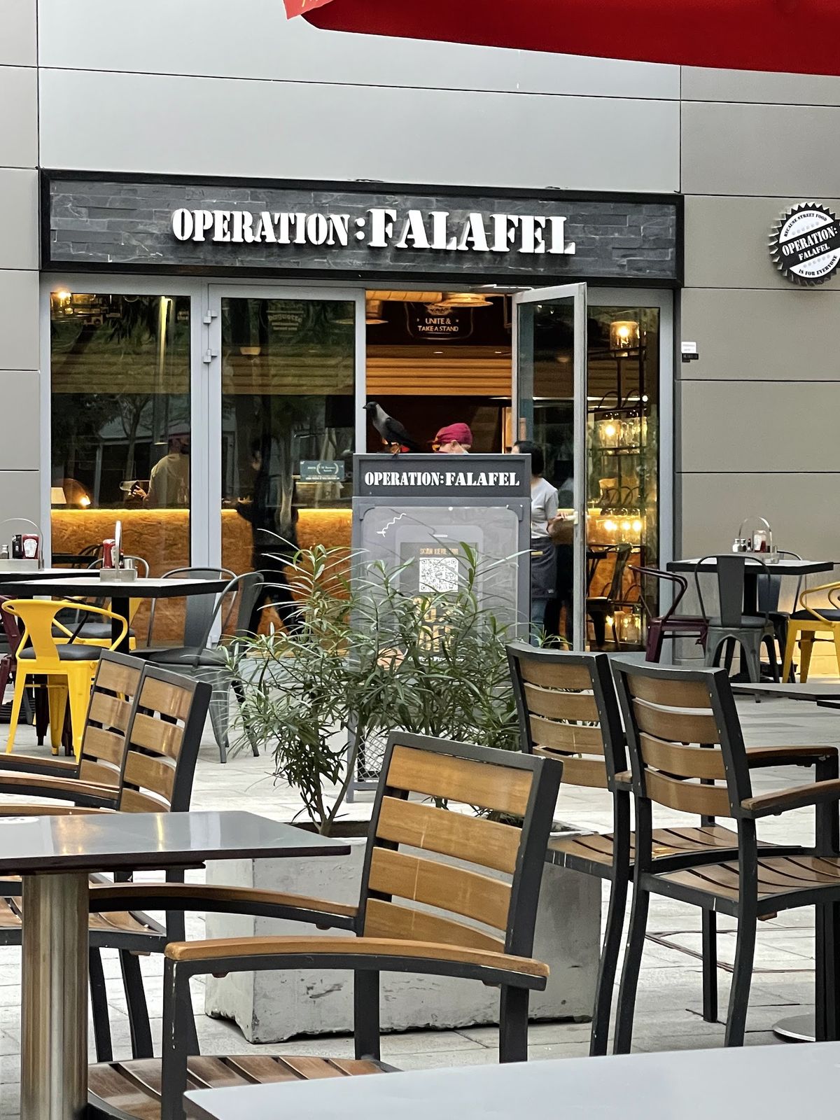 Operation Falafel Time Out Market Dubai — Lebanese fast-casual stall, falafel sandwich