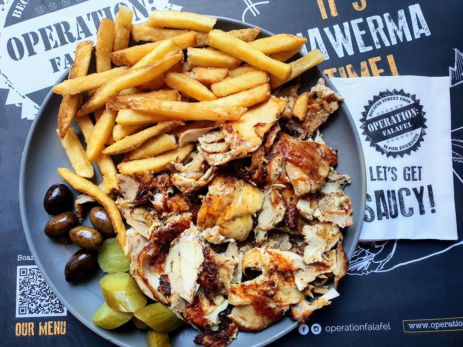 Operation: Falafel Dubai — loaded falafel wrap and street-food plates