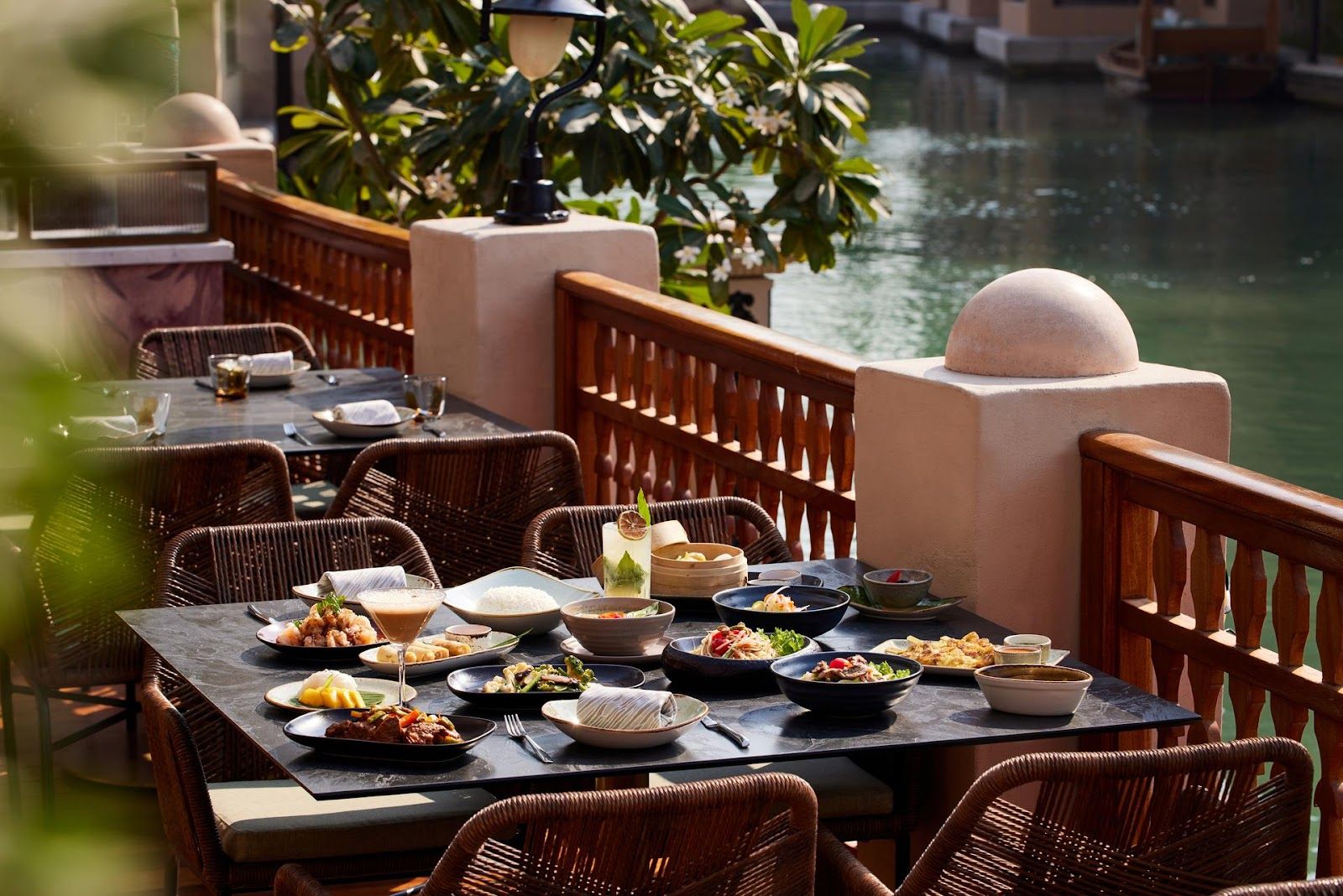 Pai Thai restaurant Dubai — floating on a boat through Al Habtoor Palace waterways