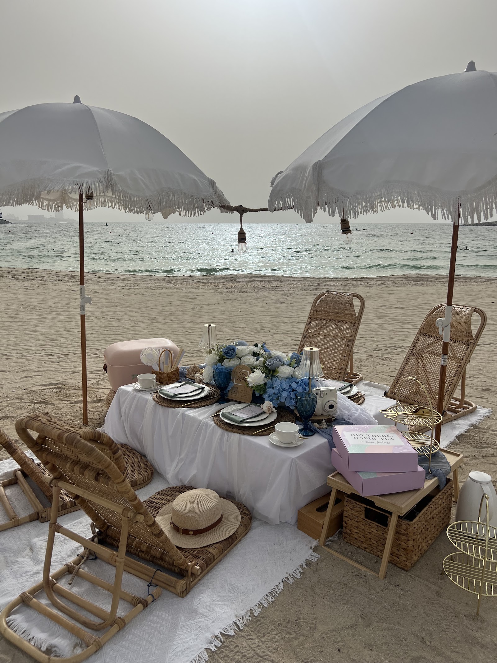 Tania's Teahouse Dubai — pastel tea salon with outdoor seating in Dubai Hills