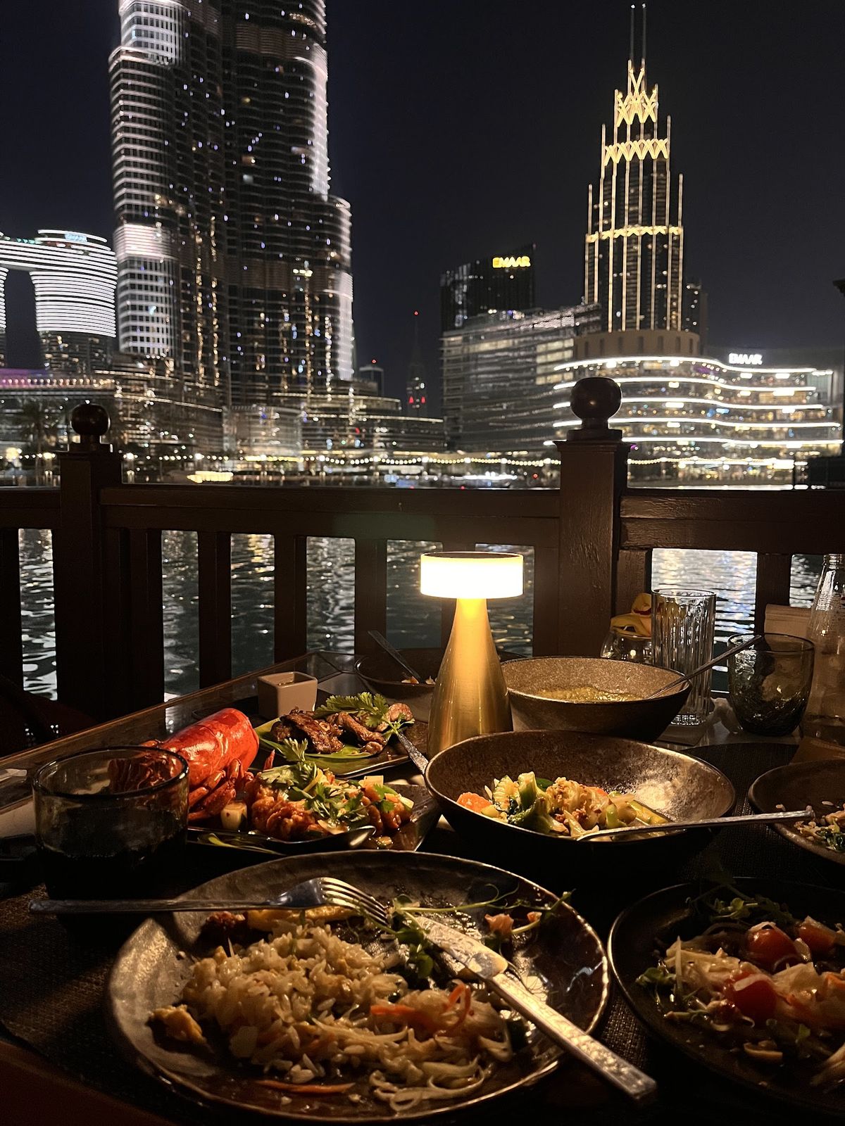 Thiptara Dubai — Thai terrace facing the Dubai Fountain at Palace Downtown