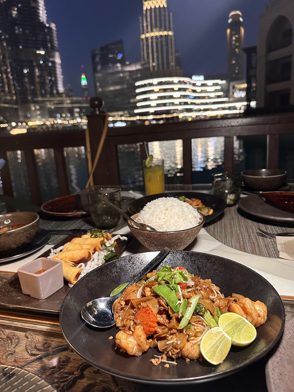 Thiptara Dubai — Royal Thai dishes with Burj Khalifa backdrop