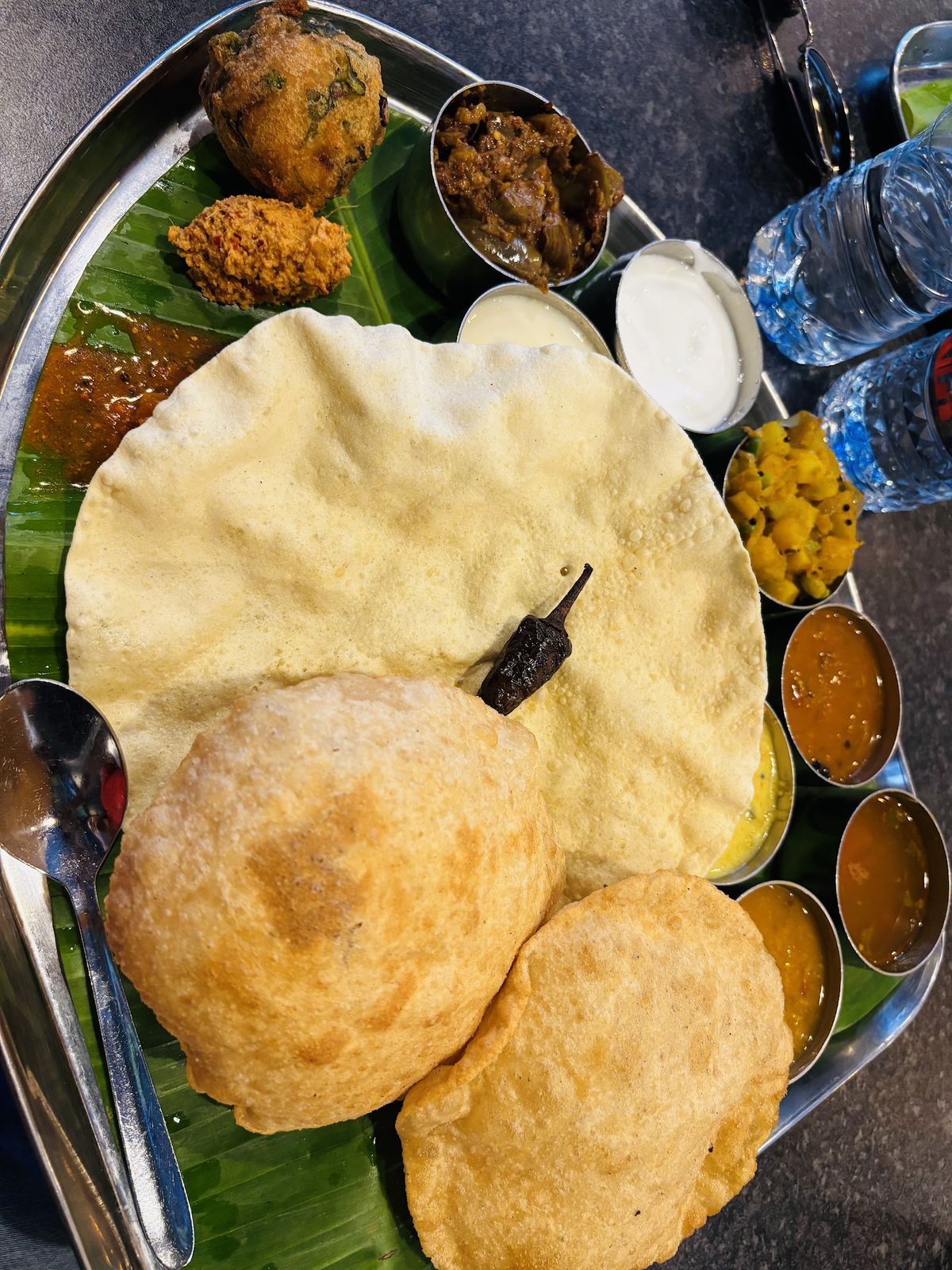 Vasanta Bhavan Deira Dubai — South Indian thali with dosa